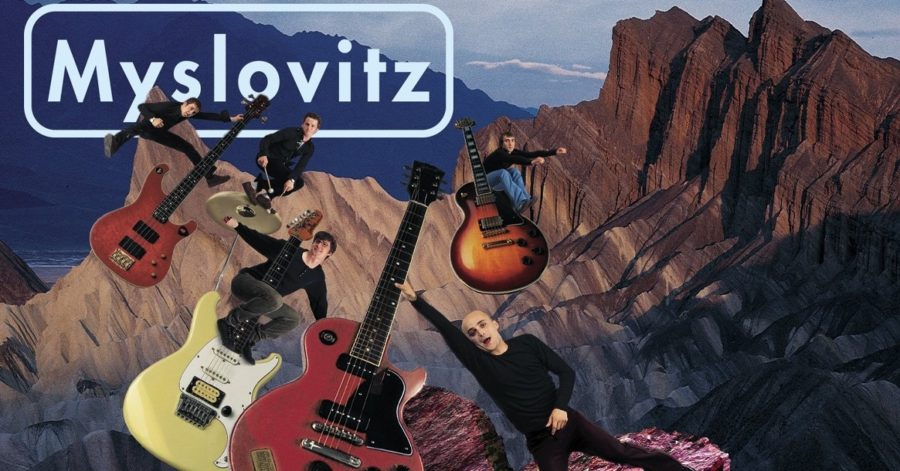 Okładka albumu przedstawia członków zespołu – pięciu mężczyzn, którzy lecą nad górami i trzymają się swoich instrumentów.